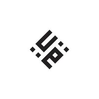 EU geometric logo initial concept with high quality logo design vector