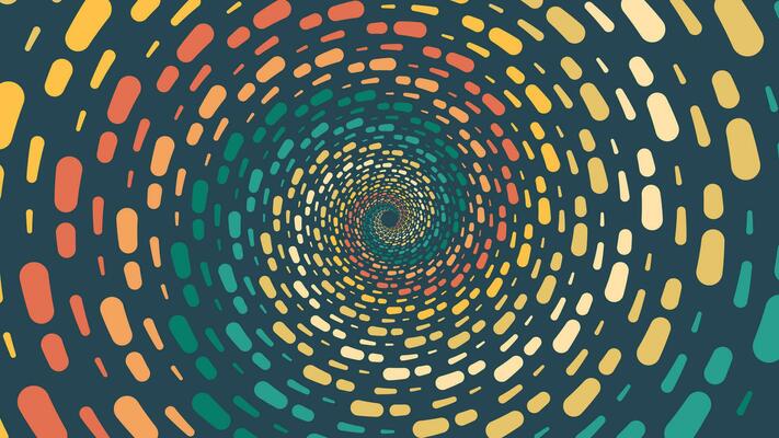 Abstarct spiral color burst background in minimalist style.