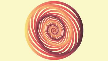 Abstarct twisted wavy line funky background in warm color. vector