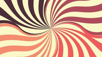 Abstarct twisted wavy line funky background in warm color. vector