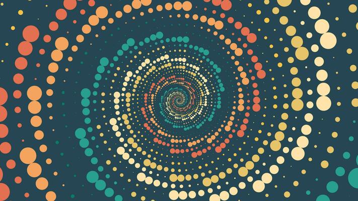 Abstarct spiral color burst background in minimalist style.