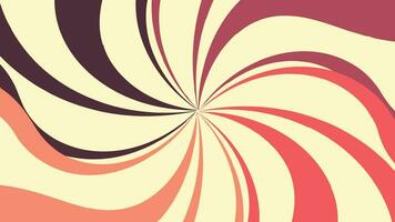 Abstarct twisted wavy line funky background in warm color. vector