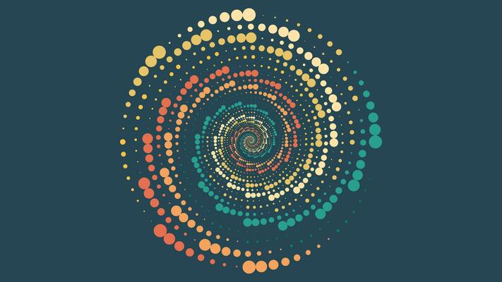 Abstarct spiral color burst background in minimalist style.