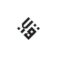 GV geometric logo initial concept with high quality logo design vector
