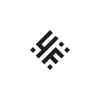 fy geométrico logo inicial concepto con alto calidad logo diseño vector