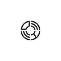 HD circle line logo initial concept with high quality logo design vector