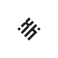 HX geometric logo initial concept with high quality logo design vector