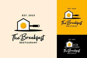 Restaurant omelet breakfast modern vector logo design