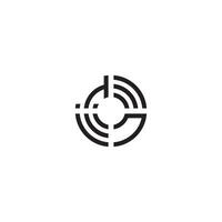 NT circle line logo initial concept with high quality logo design vector