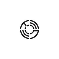 NK circle line logo initial concept with high quality logo design vector