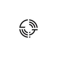 TL circle line logo initial concept with high quality logo design vector