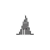 YH skyscraper line logo initial concept with high quality logo design vector