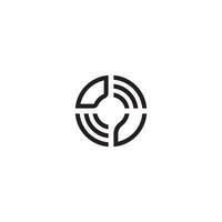 VD circle line logo initial concept with high quality logo design vector