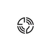 vc circulo línea logo inicial concepto con alto calidad logo diseño vector