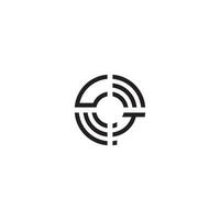 TU circle line logo initial concept with high quality logo design vector