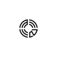 zm circulo línea logo inicial concepto con alto calidad logo diseño vector
