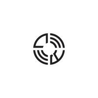 YC circle line logo initial concept with high quality logo design vector