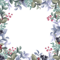 winter flower square frame png