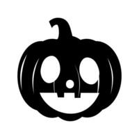 silhouette of Halloween pumpkin on white background. vector illustration