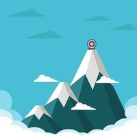 The target is on the highest mountain. The concept of having a high goal vector