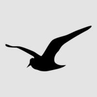 Silhouette of Bird isolate on white background. for web and mobile vector illustration