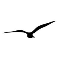 Silhouette of Bird isolate on white background. for web and mobile vector illustration