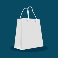 vacío compras bolso en blanco antecedentes. Tienda diseño elemento. vector