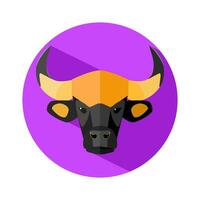 bull icon on white background. bull logo. Vector illustration