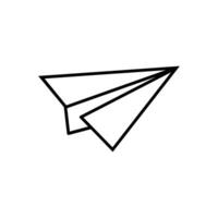 Paper airplane vector sketch icon isolated on white background. icon for infographic. website or app