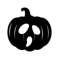 silhouette of Halloween pumpkin on white background. vector illustration