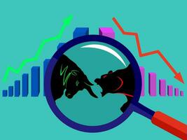 bulls and bears in the market vector