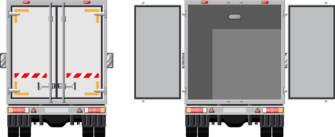 Truck trailer rear view side png