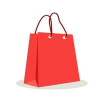 Shopping bag vector concept. Empty paper bag for fashion and store design element