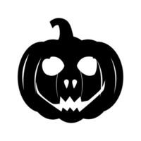 silueta de Víspera de Todos los Santos calabaza en blanco antecedentes. vector ilustración