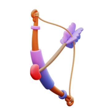 3d ilustração do amor seta png