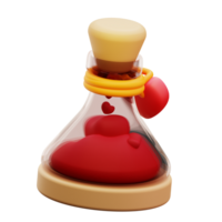 3d illustration de l'amour potion png