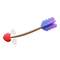 3d illustration de l'amour La Flèche ornement png