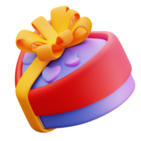 3d illustration of love gift box png