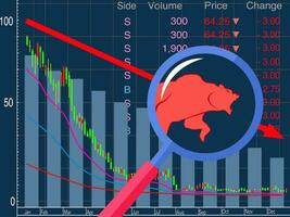 bear market  and red arrow downward trend line. bearish market concept vector