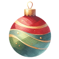 ai generiert Aquarell Weihnachten Ornament png