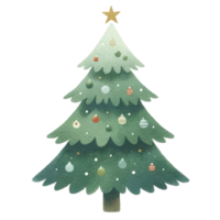 AI generated Watercolor Christmas tree isolated png