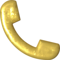 gouden telefoon illustratie png