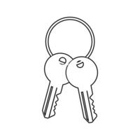 black Keychain icon. vector key symbol. vector lock symbol. protection and security sign