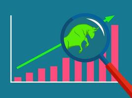 Graph the growth with a magnifyin g glass with an emphasis on the point. Graph analysis represents growth vector