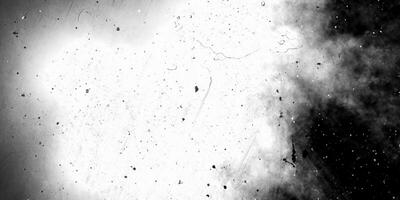 Dirty monochrome overlay screen effect use for grunge background and vintage style. Abstract dust particle and dust grain texture with white center and black borders photo