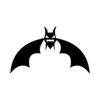 murciélago silueta logo. Víspera de Todos los Santos negro murciélago icono. Víspera de Todos los Santos símbolo. vector