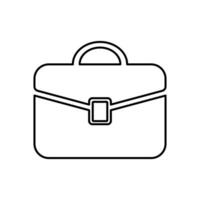 Briefcase icon isolated on white background. Case icon in outline style design for web vector