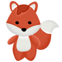 cute fox illustration png