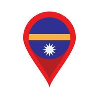Nauru location pin icon vector