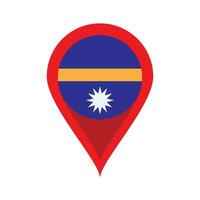 Nauru location pin icon vector